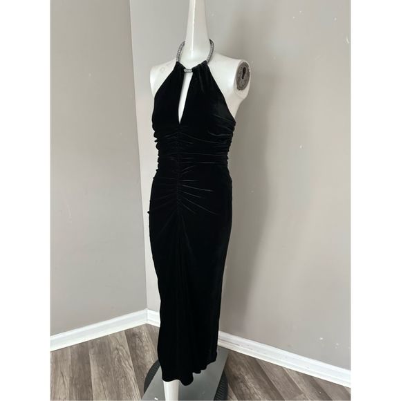 VERONICA BEARD Josette Embellished Velvet Midi Dress - Picture 7 of 10
